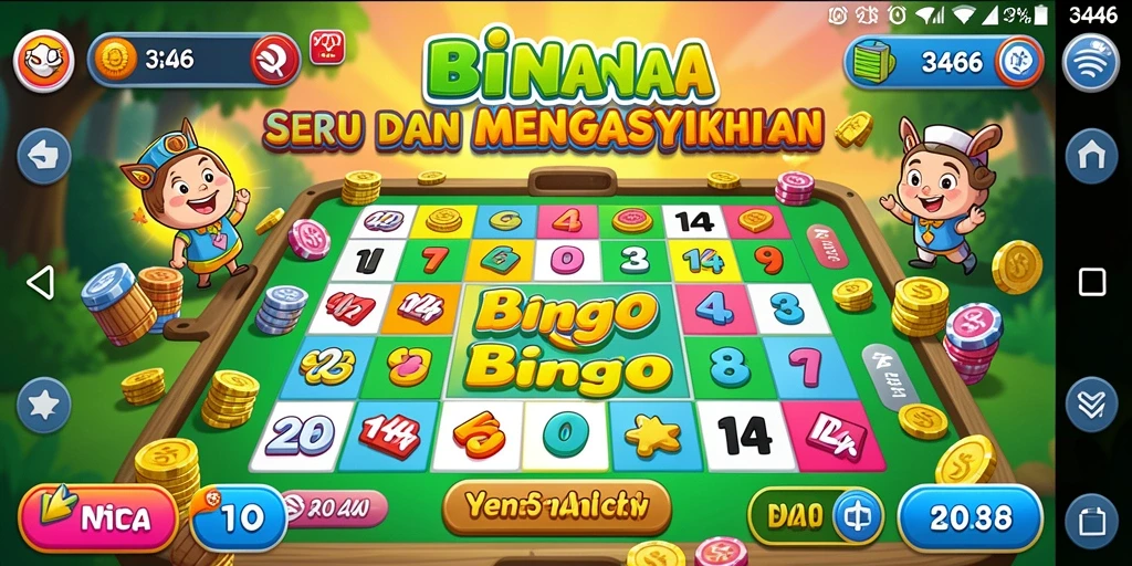Tampilan seru gameplay Bingo di aplikasi 3446.