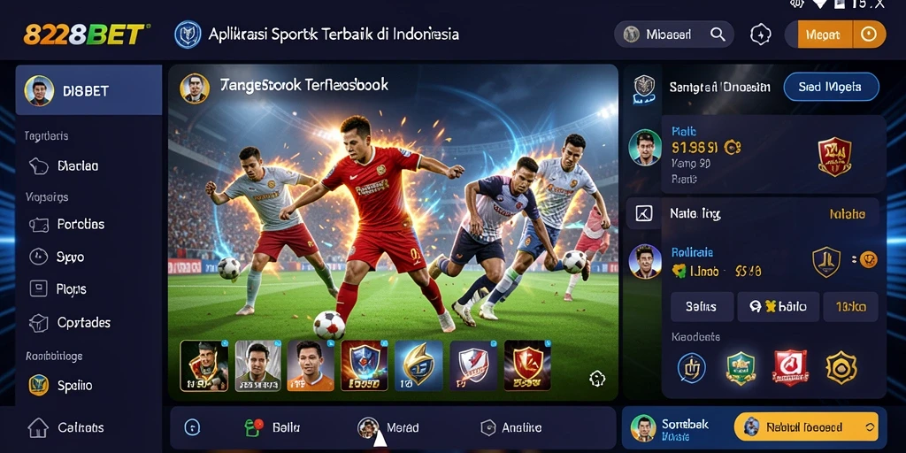 Tampilan utama 828BET saat bertaruh pada olahraga