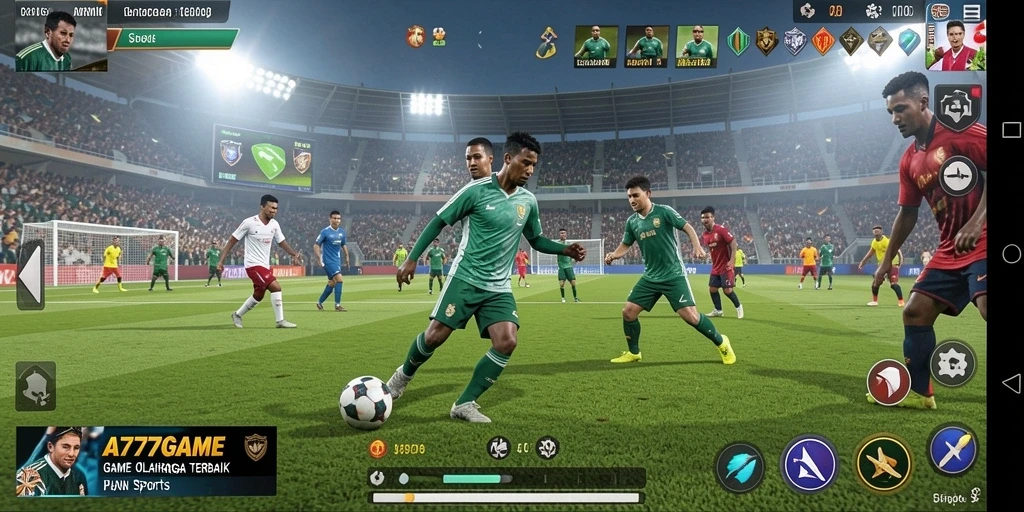 Tampilan menarik dalam A777GAME dengan aksi olahraga yang seru.