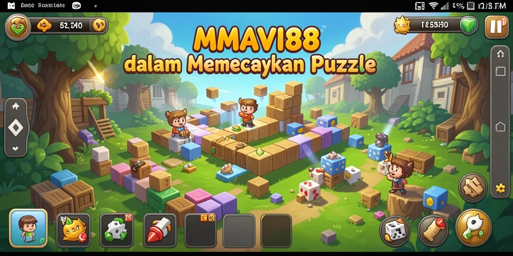 Tampilan gameplay puzzle yang seru dan menantang.