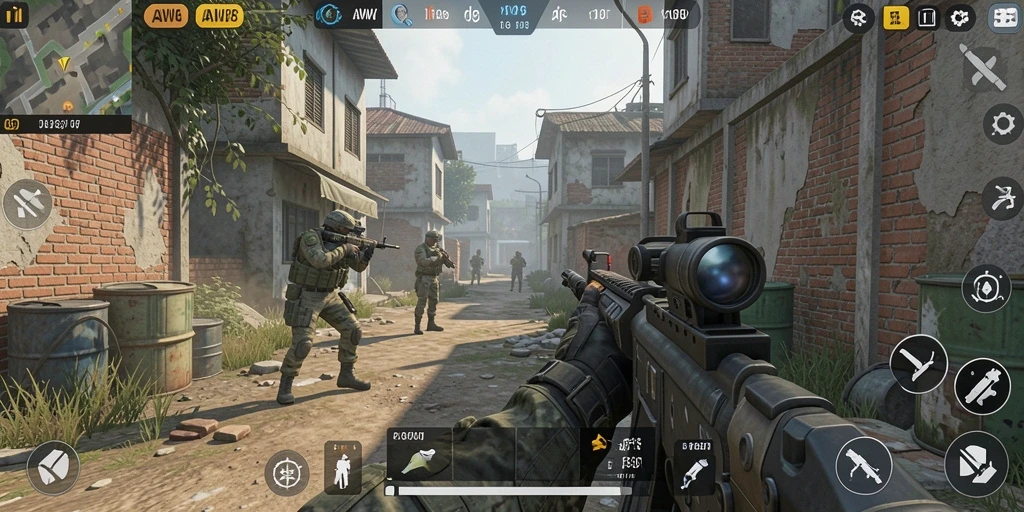 Gameplay intens di AW8, penuh aksi dan strategi.
