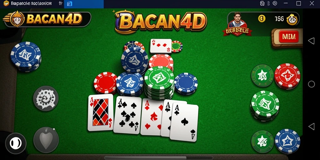 Tampilan screenshot BACAN4D yang menunjukkan saat bermain Gaple dengan teman.
