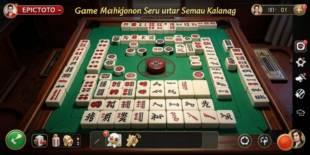Gameplay Mahjong yang seru dan penuh tantangan di EPICTOTO.
