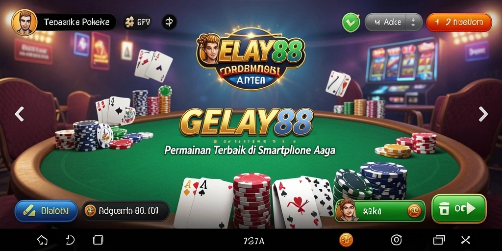 Screenshot utama GELAY88 menampilkan gameplay Poker yang mendebarkan.