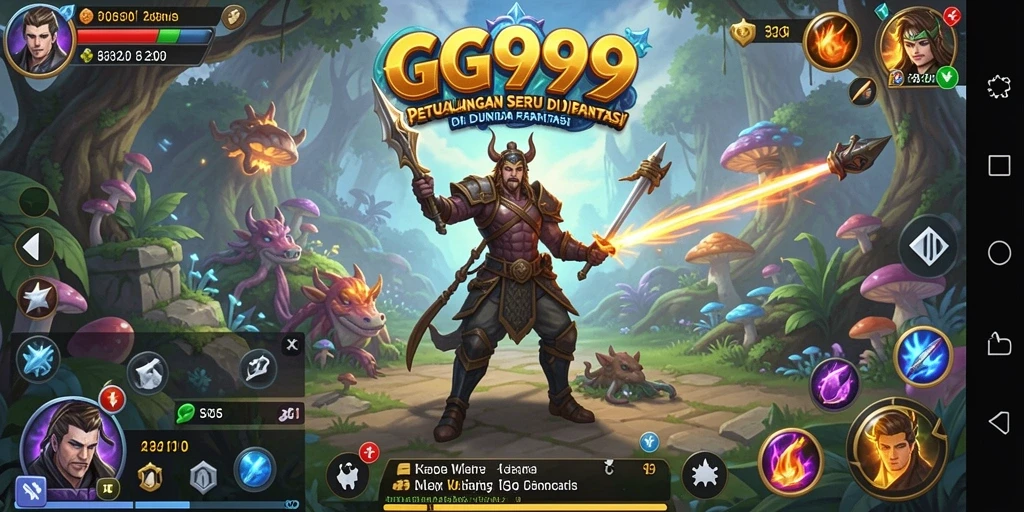 Tangkapan layar utama gameplay GG999 yang menampilkan aksi petualangan seru.