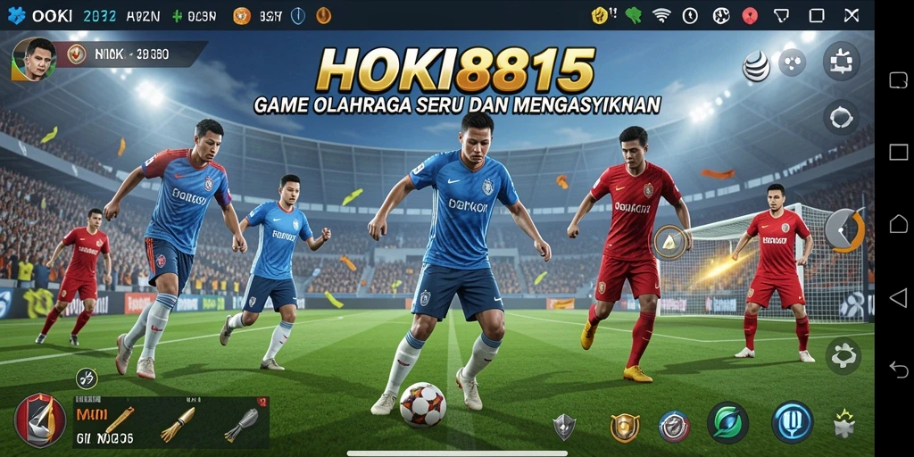 Screenshot HOKI8815 menampilkan aksi mendebarkan dalam permainan olahraga.