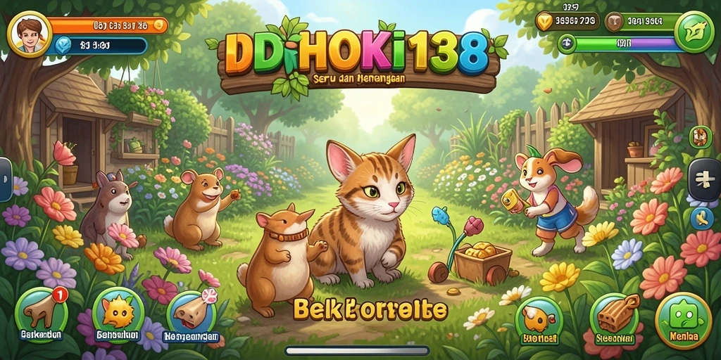 Tampilan menarik dari gameplay bertani di IDRHOKI138.