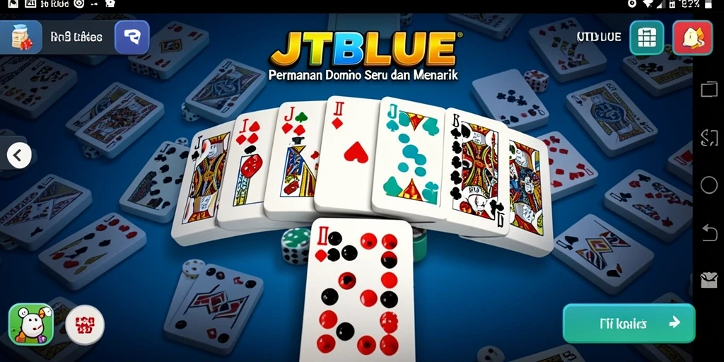 Screenshot JTBLUE menampilkan gameplay Domino yang menarik dan seru.