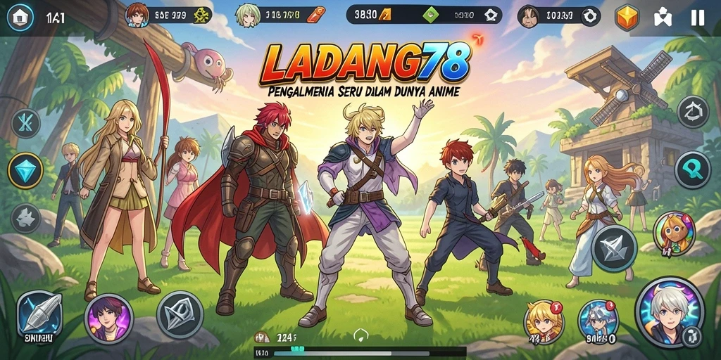 Screenshot gameplay LADANG78 yang menunjukkan aksi seru dalam anime.