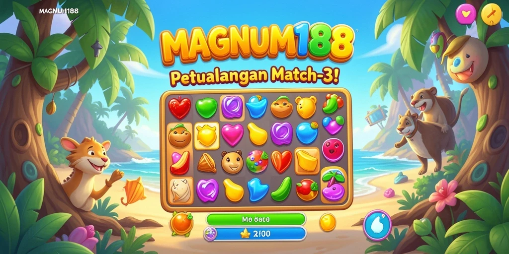 Screenshot MAGNUM188 menampilkan aksi mencocokkan objek yang menarik.