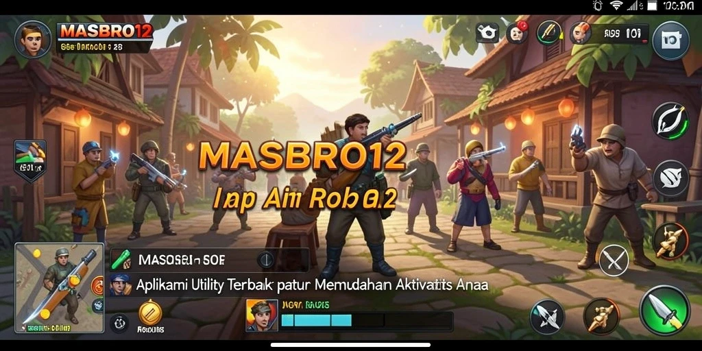 Tampilan antarmuka utama MASBRO12 yang memudahkan navigasi dan penggunaan.