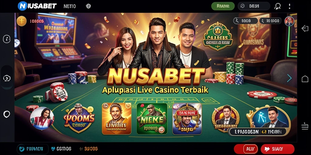 Tampilan live gameplay NUSABET dengan dealer profesional.