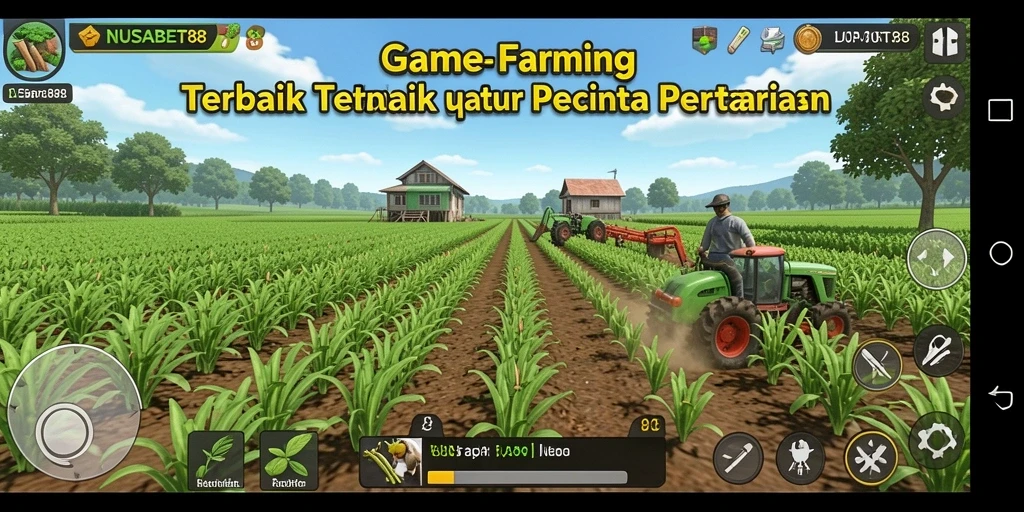 Tampilan gameplay <strong>NUSABET88</strong> yang menunjukkan aktivitas bertani.