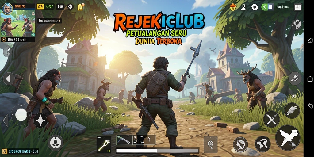 Screenshot gameplay menunjukkan petualangan seru di dunia terbuka