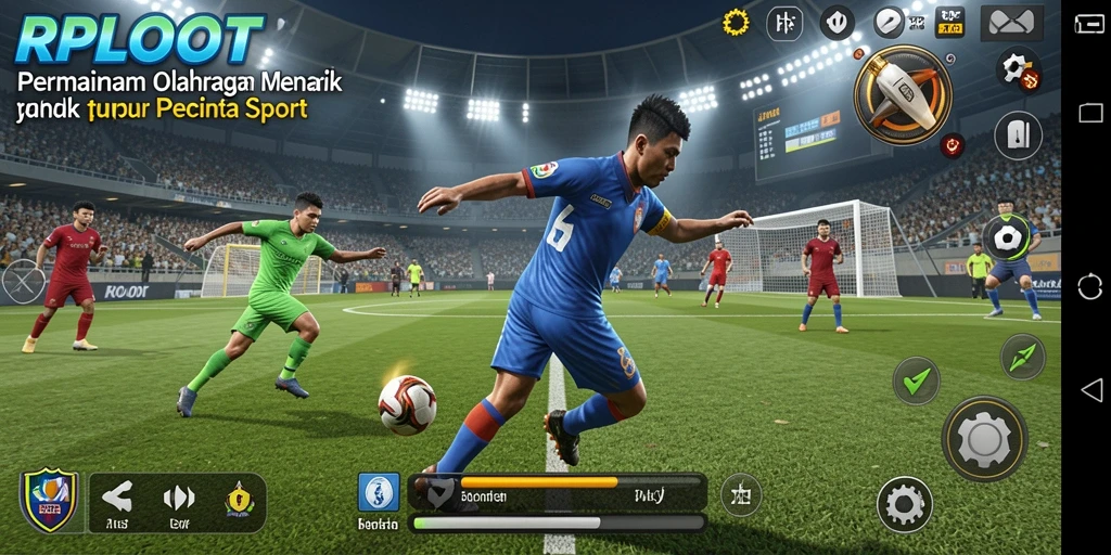 Tampilan gameplay seru RPLOOT dengan berbagai cabang olahraga.