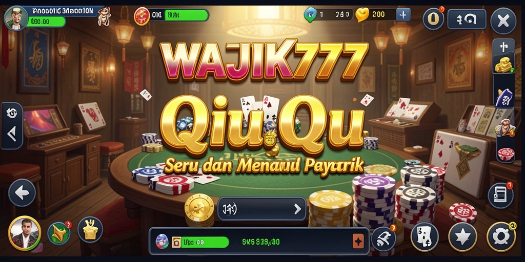 Screenshot gameplay WAJIK777 menampilkan aksi seru permainan QiuQiu.